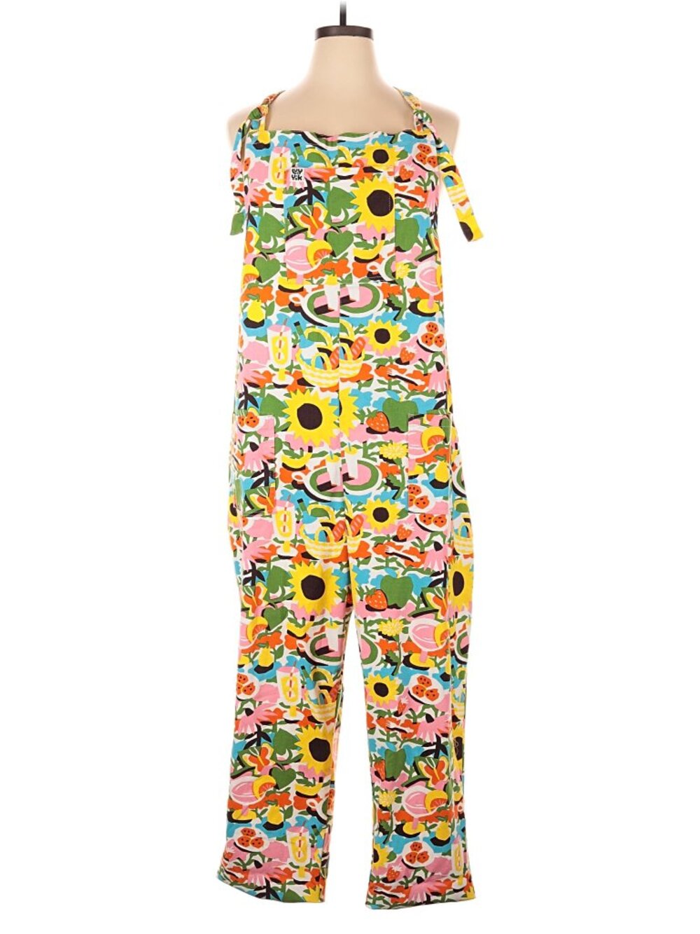 Lucy & Yak x Asahi Nagata Picnic Print Jumpsuit UK 28R/US 24R NWOT - Picture 5 of 5